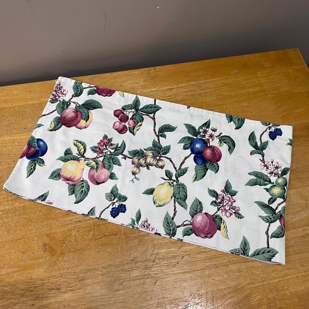 Vtg‎ Cottagecore Fruit Botanical Window Valance 50x13 Farmhouse Orchard Print